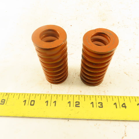 Brown Die Spring 5/8" ID x 1-1/4" OD .1250" Wire 2-1/2" Long Lot Of 2