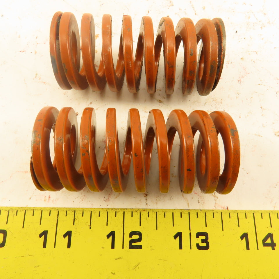 Brown Die Spring 5/8" ID x 1-1/4" OD .1250" Wire 2-1/2" Long Lot Of 2