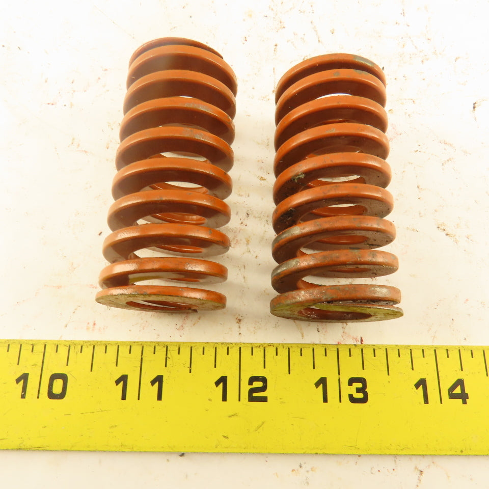 Brown Die Spring 5/8" ID x 1-1/4" OD .1250" Wire 2-1/2" Long Lot Of 2
