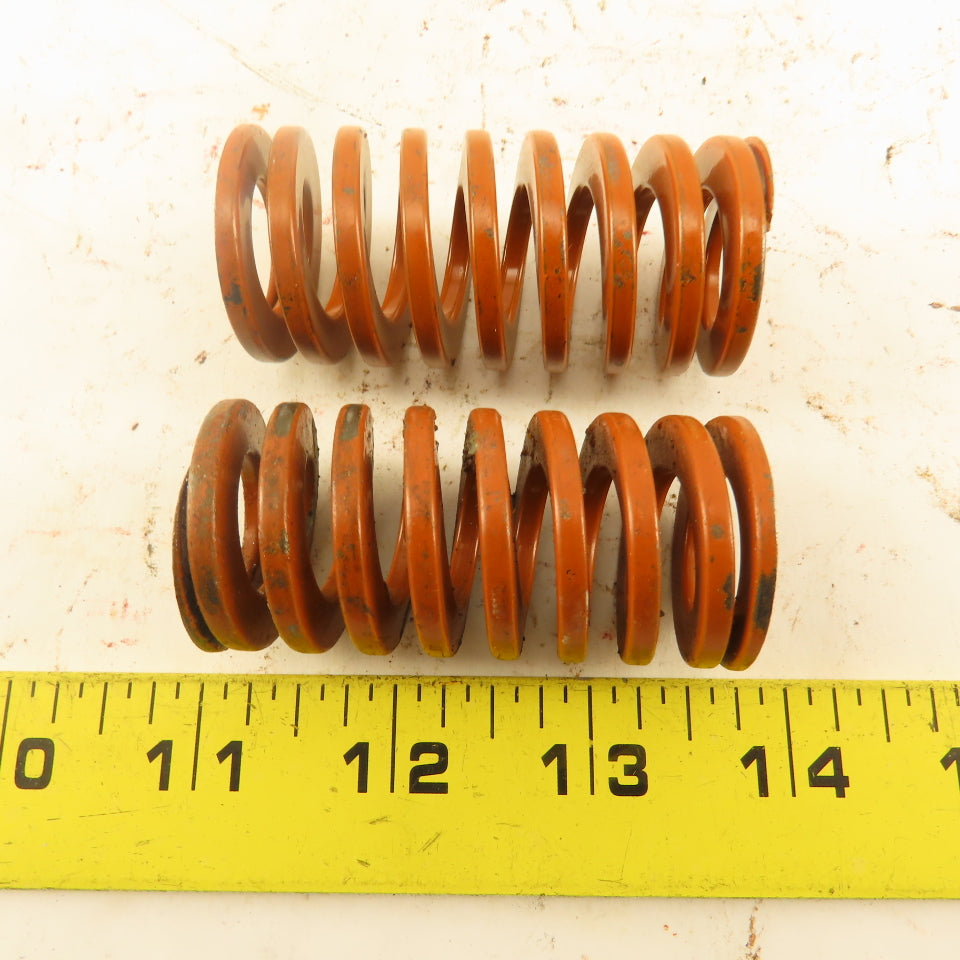Brown Die Spring 5/8" ID x 1-1/4" OD .1250" Wire 2-1/2" Long Lot Of 2