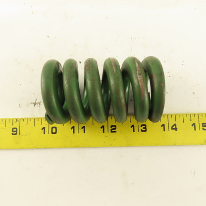 Green Die Spring 1" ID x 2" OD .3645" Round Wire 3" Long