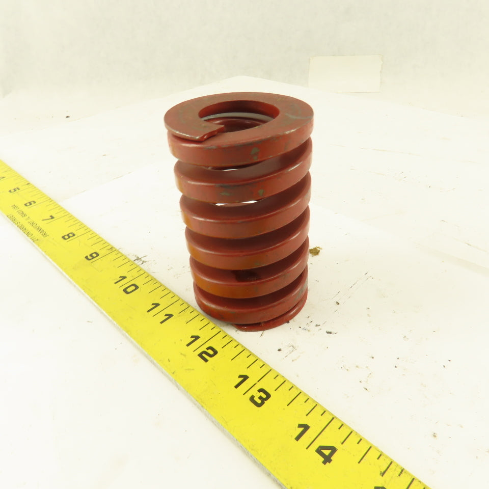 Red Die Spring 7/8" ID x 2" OD  0.300 Square Wire 3" Long