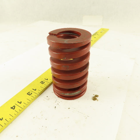 Red Die Spring 7/8" ID x 2" OD  0.300 Square Wire 3" Long