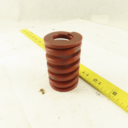 Red Die Spring 7/8" ID x 2" OD  0.300 Square Wire 3" Long