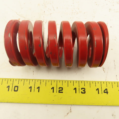 Red Die Spring 7/8" ID x 2" OD  0.300 Square Wire 3-1/2" Long