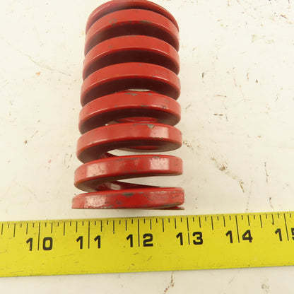 Red Die Spring 7/8" ID x 2" OD  0.300 Square Wire 3-1/2" Long