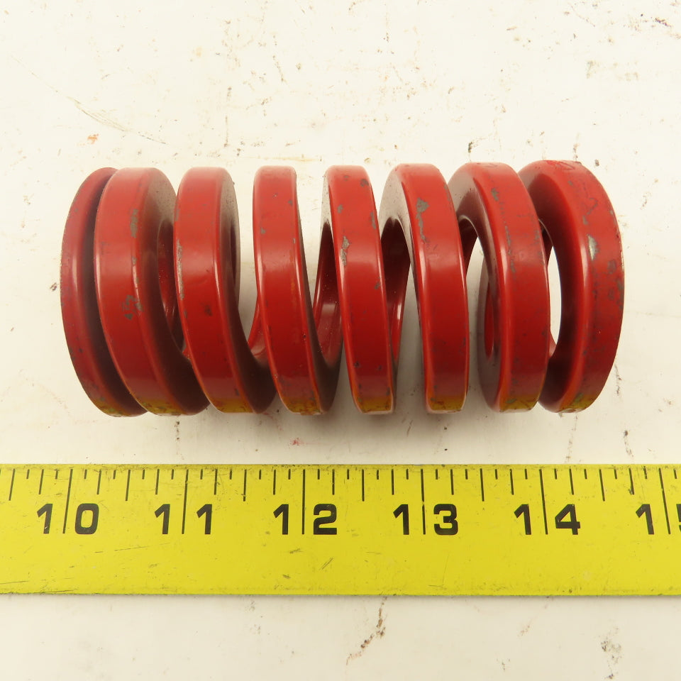 Red Die Spring 7/8" ID x 2" OD  0.300 Square Wire 3-1/2" Long
