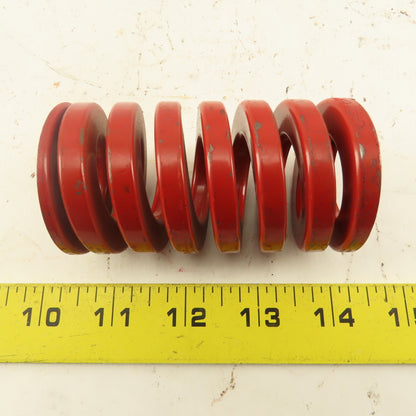 Red Die Spring 7/8" ID x 2" OD  0.300 Square Wire 3-1/2" Long
