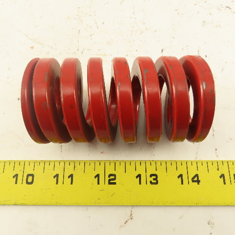 Red Die Spring 7/8" ID x 2" OD  0.300 Square Wire 3-1/2" Long