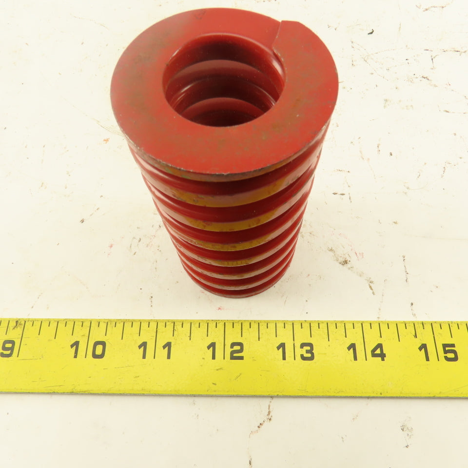 Red Die Spring 7/8" ID x 2" OD  0.300 Square Wire 3-1/2" Long