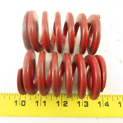 Red Die Spring 7/8" ID x 2" OD  0.250 Square Wire 3" Long Lot Of 2