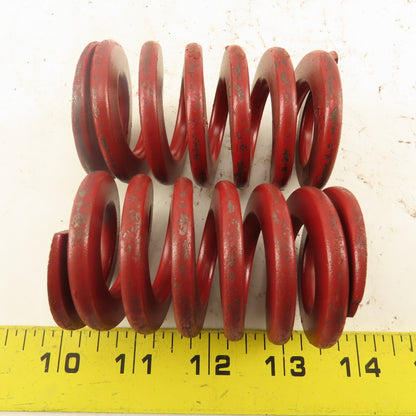 Red Die Spring 7/8" ID x 2" OD  0.250 Square Wire 3" Long Lot Of 2