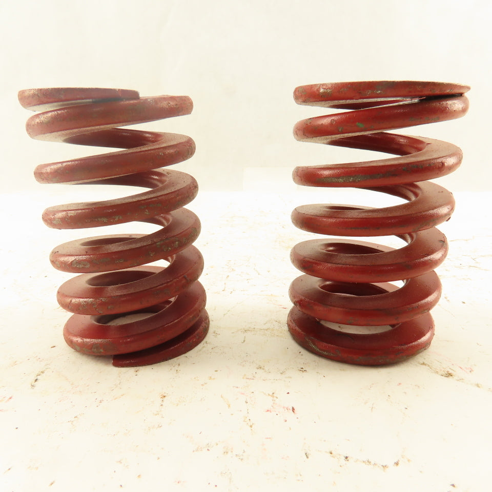 Red Die Spring 7/8" ID x 2" OD  0.250 Square Wire 3" Long Lot Of 2