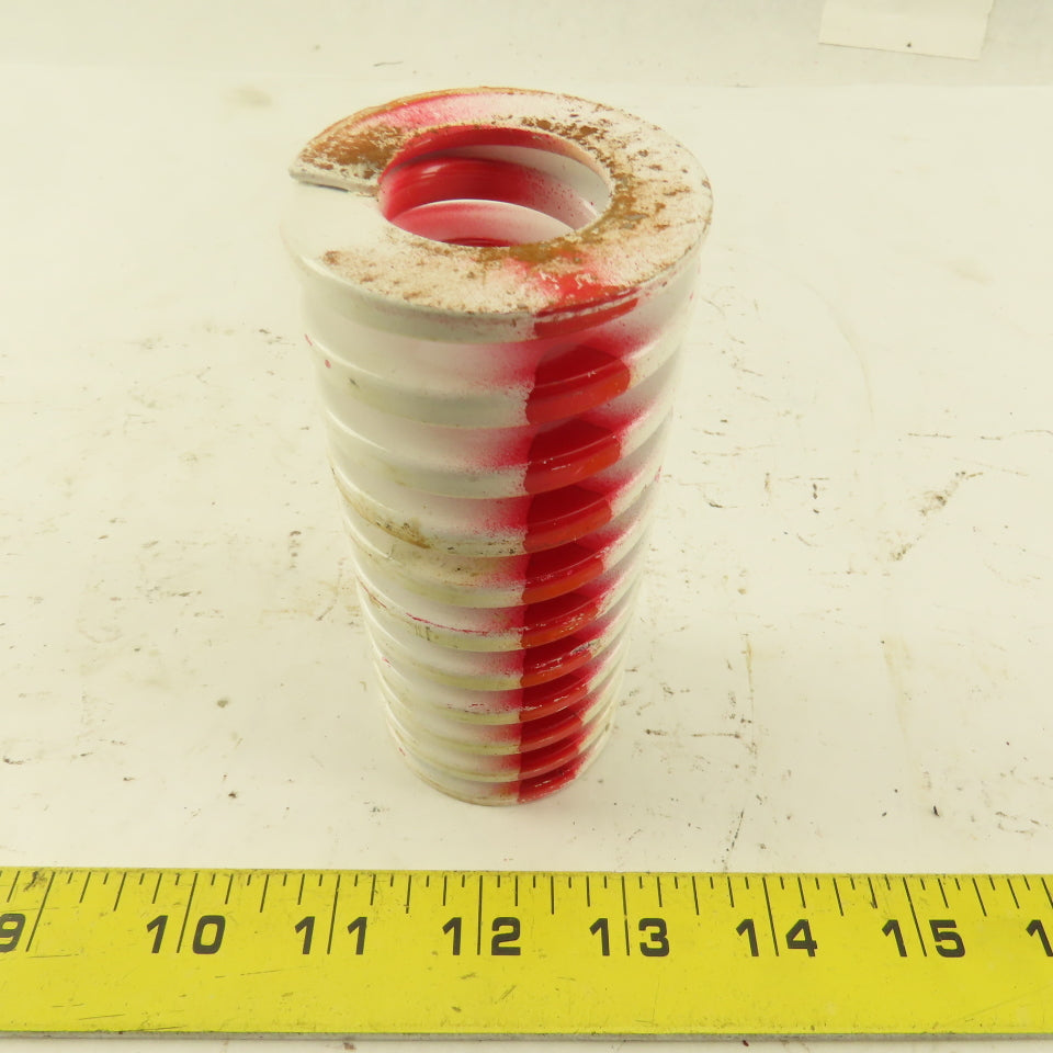 White Red Die Spring 7/8" ID x 2" OD  0.2195 Square Wire 4-1/2" Long