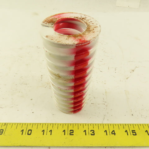 White Red Die Spring 7/8" ID x 2" OD  0.2195 Square Wire 4-1/2" Long