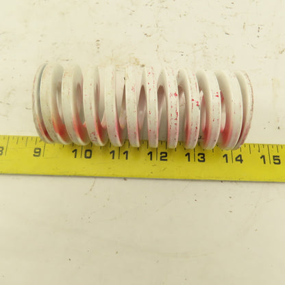 White Red Die Spring 7/8" ID x 2" OD  0.2195 Square Wire 4-1/2" Long