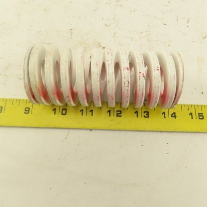 White Red Die Spring 7/8" ID x 2" OD  0.2195 Square Wire 4-1/2" Long