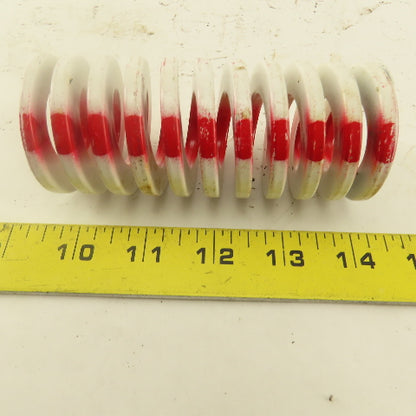 White Red Die Spring 7/8" ID x 2" OD  0.2195 Square Wire 4-1/2" Long