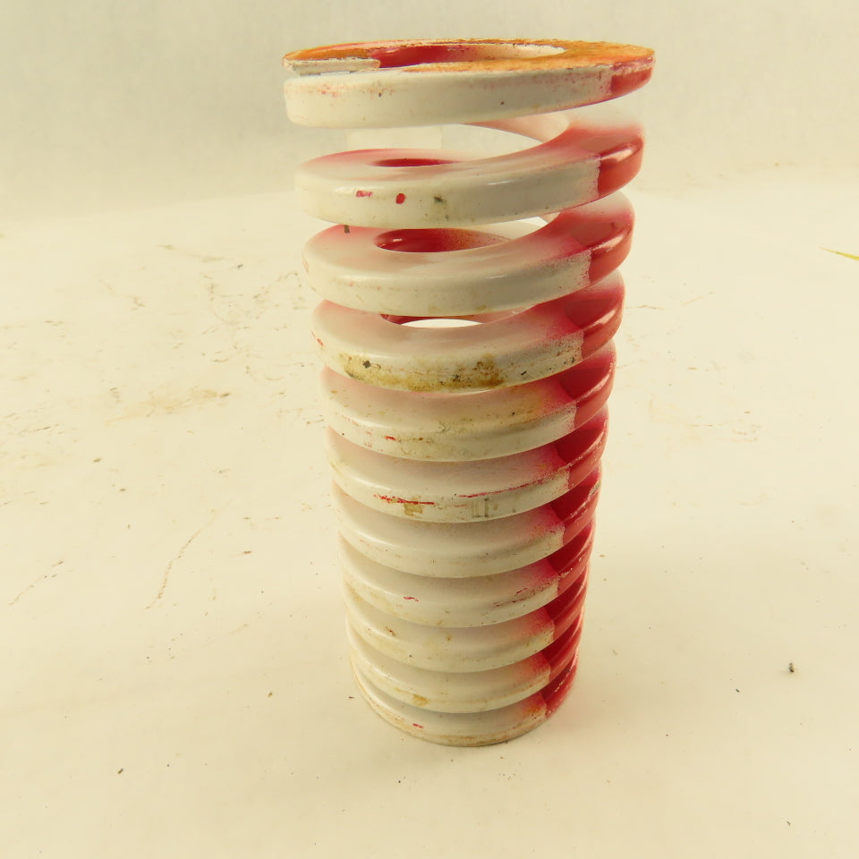 White Red Die Spring 7/8" ID x 2" OD  0.2195 Square Wire 4-1/2" Long