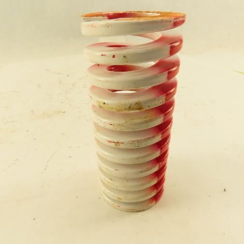 White Red Die Spring 7/8" ID x 2" OD  0.2195 Square Wire 4-1/2" Long
