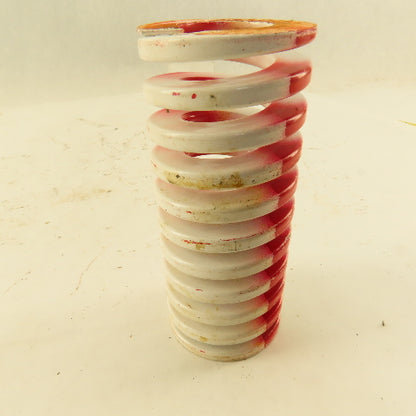 White Red Die Spring 7/8" ID x 2" OD  0.2195 Square Wire 4-1/2" Long