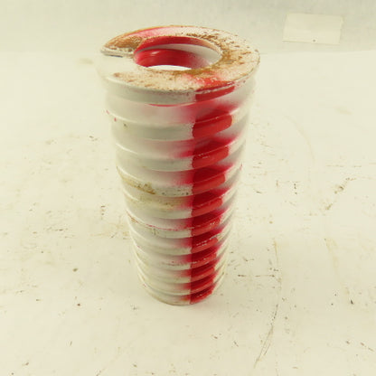 White Red Die Spring 7/8" ID x 2" OD  0.2195 Square Wire 4-1/2" Long