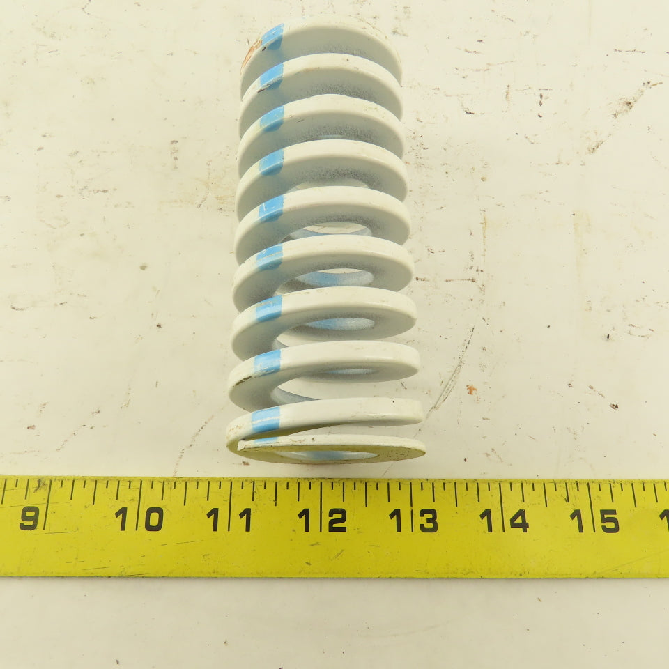 White Blue Die Spring 7/8" ID x 2" OD  0.1990 Square Wire 4-1/2" Long