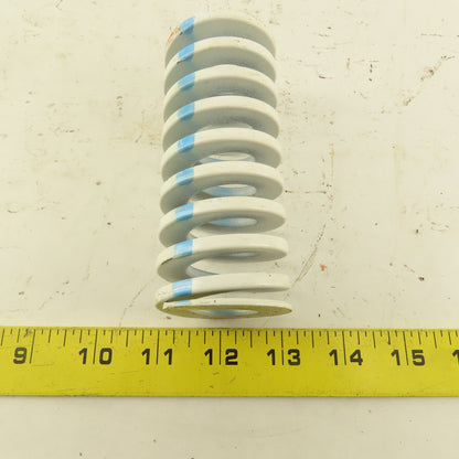 White Blue Die Spring 7/8" ID x 2" OD  0.1990 Square Wire 4-1/2" Long