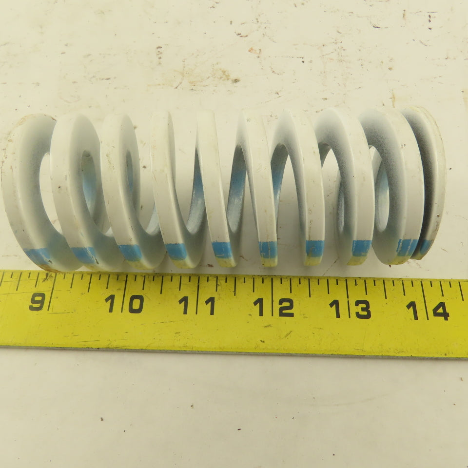 White Blue Die Spring 7/8" ID x 2" OD  0.1990 Square Wire 4-1/2" Long