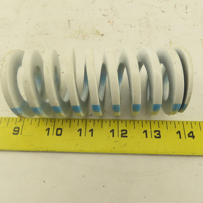 White Blue Die Spring 7/8" ID x 2" OD  0.1990 Square Wire 4-1/2" Long