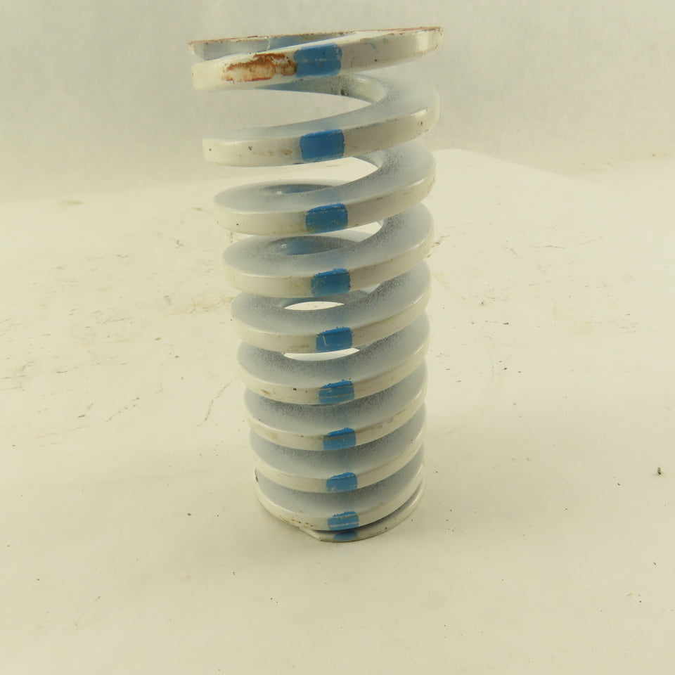 White Blue Die Spring 7/8" ID x 2" OD  0.1990 Square Wire 4-1/2" Long