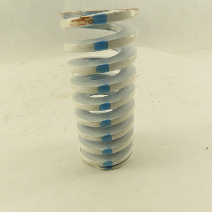 White Blue Die Spring 7/8" ID x 2" OD  0.1990 Square Wire 4-1/2" Long