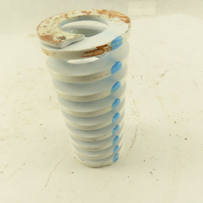 White Blue Die Spring 7/8" ID x 2" OD  0.1990 Square Wire 4-1/2" Long