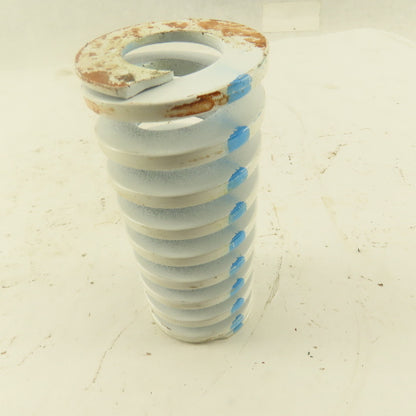 White Blue Die Spring 7/8" ID x 2" OD  0.1990 Square Wire 4-1/2" Long