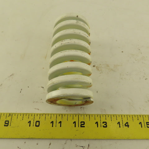 White Yellow Die Spring 7/8" ID x 2" OD  0.282 Square Wire 4" Long