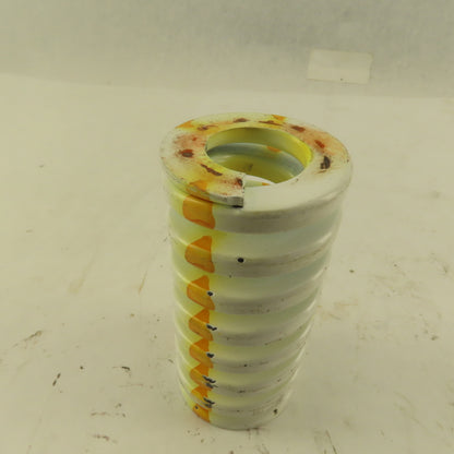 White Yellow Die Spring 7/8" ID x 2" OD  0.282 Square Wire 4" Long