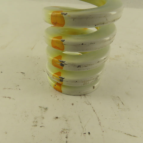 White Yellow Die Spring 7/8" ID x 2" OD  0.282 Square Wire 4" Long