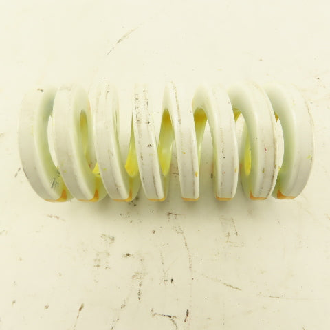White Yellow Die Spring 7/8" ID x 2" OD  0.282 Square Wire 4" Long