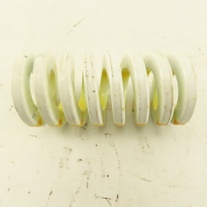 White Yellow Die Spring 7/8" ID x 2" OD  0.282 Square Wire 4" Long