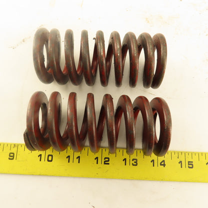 Red Die Spring 15/16" ID x 2" OD 0.250" Wire 4" OAL Lot Of 2