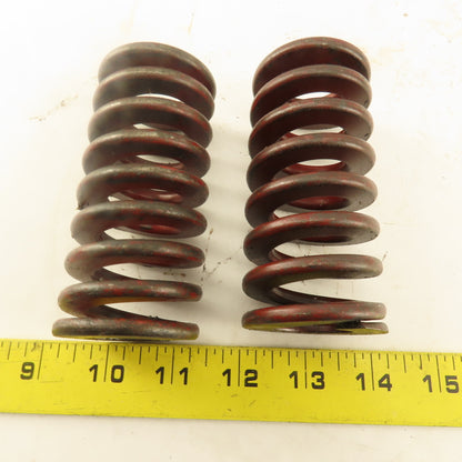 Red Die Spring 15/16" ID x 2" OD 0.250" Wire 4" OAL Lot Of 2