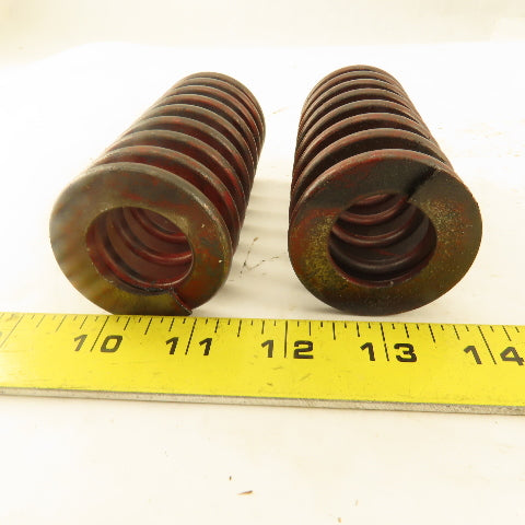 Red Die Spring 15/16" ID x 2" OD 0.250" Wire 4" OAL Lot Of 2