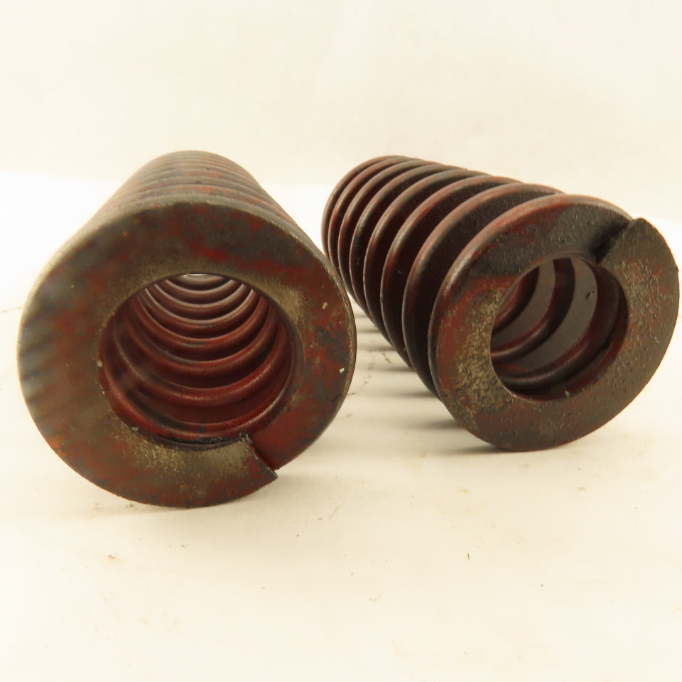 Red Die Spring 15/16" ID x 2" OD 0.250" Wire 4" OAL Lot Of 2