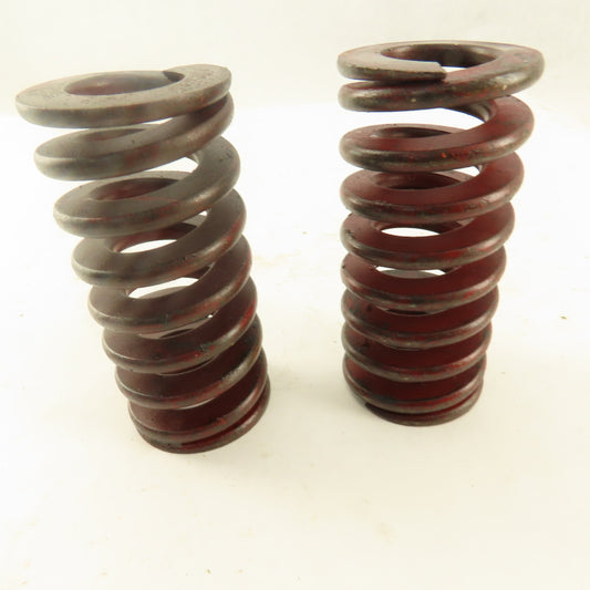 Red Die Spring 15/16" ID x 2" OD 0.250" Wire 4" OAL Lot Of 2