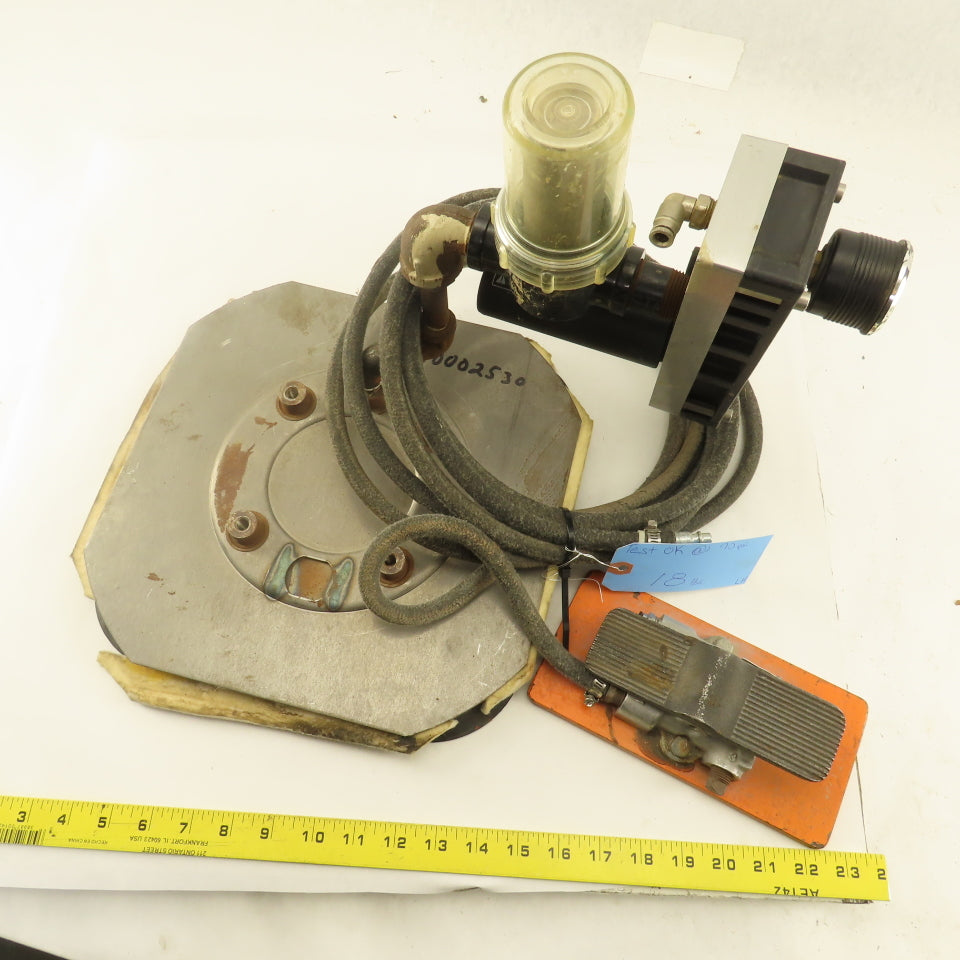 Strato-Vac 12" Square Neoprene Vacuum Cup PIAB Generator Air Switch Assembly