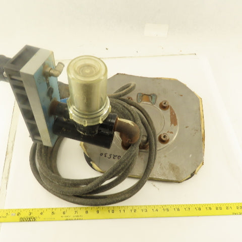Strato-Vac 12" Square Neoprene Vacuum Cup PIAB Generator Air Switch Assembly