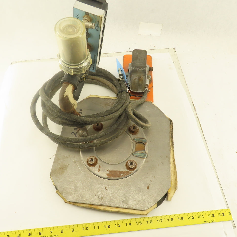 Strato-Vac 12" Square Neoprene Vacuum Cup PIAB Generator Air Switch Assembly