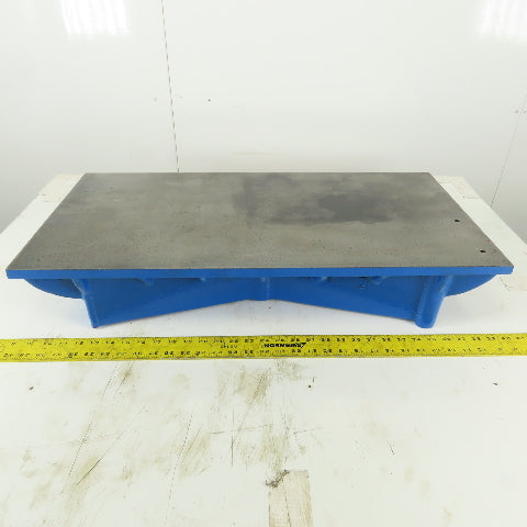 30" x 15" Cast Iron Webbed Miniature Layout Surface 5/8" Thick Ground Top