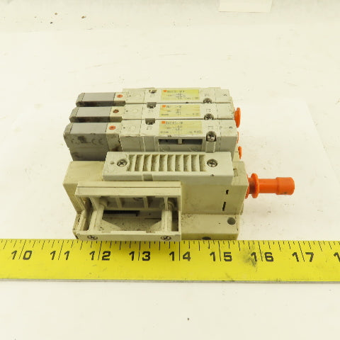 SMC SV2100-5FU SS5V2-16FD1-03B Solenoid Valve Bank Manifold 24 VDC