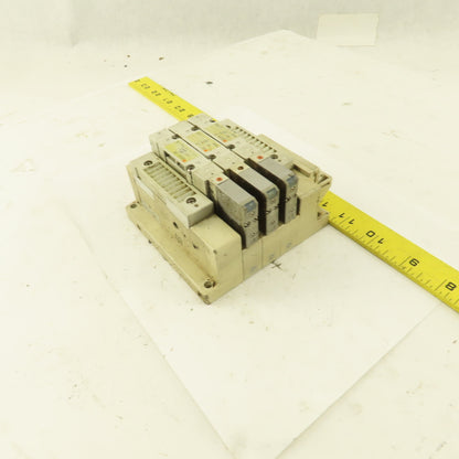 SMC SV2100-5FU SS5V2-16FD1-03B Solenoid Valve Bank Manifold 24 VDC